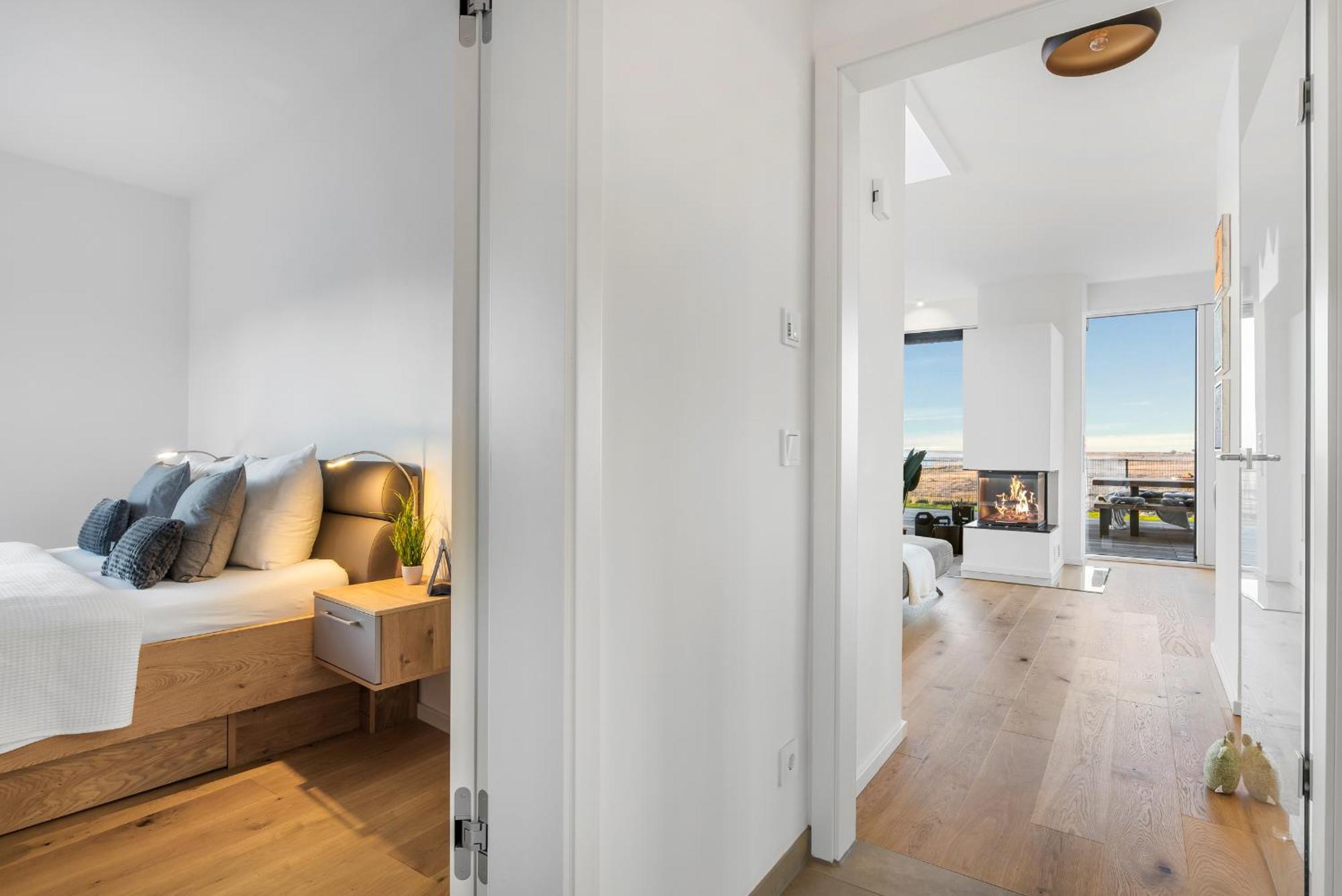 Villa King Erste Lage, Dachterrasse, Meerblick, Carport, Kamin, Sauna, Terrasse, Aussenrolllaeden オルペニッツ エクステリア 写真