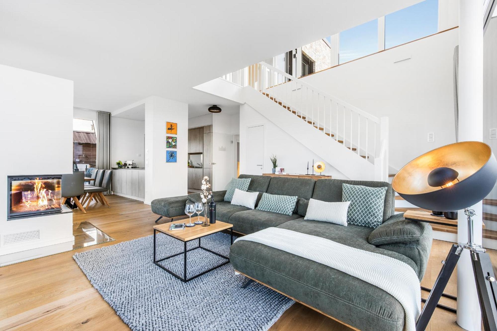 Villa King Erste Lage, Dachterrasse, Meerblick, Carport, Kamin, Sauna, Terrasse, Aussenrolllaeden オルペニッツ エクステリア 写真